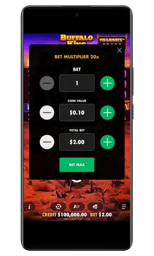 Avis sur le RTP, la Volatilité et le Gain Max de Buffalo King
